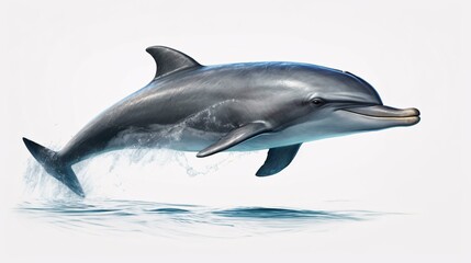 dolphin jumping isolated on white background