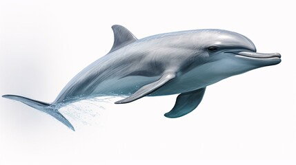dolphin jumping isolated on white background