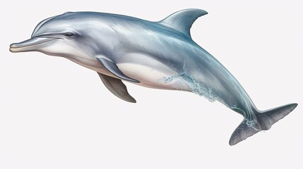 Obraz premium dolphin jumping isolated on white background