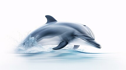 Fototapeta premium dolphin jumping isolated on white background