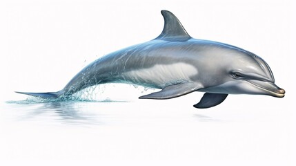 Obraz premium dolphin jumping isolated on white background