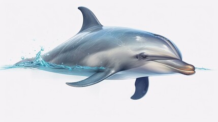 Fototapeta premium dolphin jumping isolated on white background