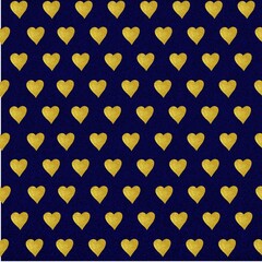gold heart blue background wallpaper