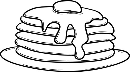 Cartoon stack of pancakes