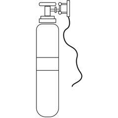 Digital png illustration of oxygen tank on transparent background