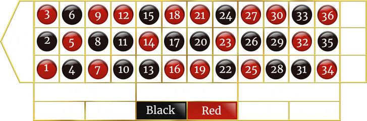 Digital png illustration of numbers on black and red circles on transparent background