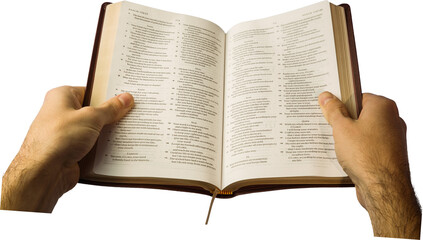 Fototapeta premium Digital png photo of hands holding book on transparent background