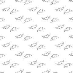Digital png illustration of pattern of hearts on transparent background