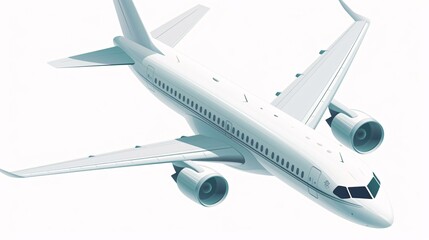 airplane isolated with white background