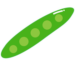 green peas on a white background