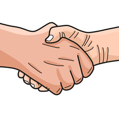handshake isolated on white background