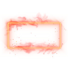 gradient neon smoke effect square frame