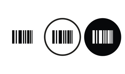 barcode icon black outline for web site design 
and mobile dark mode apps 
Vector illustration on a white background