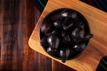 Aguacate Criollo. Home harvest of 