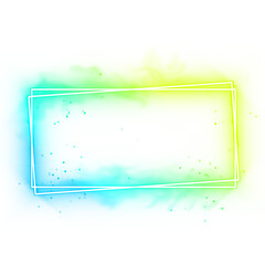 Fototapeta na wymiar gradient neon smoke effect square frame
