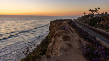 Beautiful sunset at the Del Mar beach