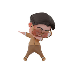 3d Cute Character Businessman Illustration