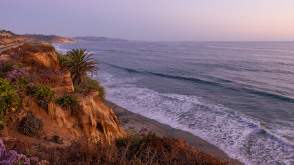 Beautiful sunset at the Del Mar beach