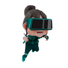 3d Cute Character Metaverse Illustration