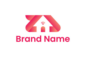 za initial combination internet network logo design with gradient color - obrazy, fototapety, plakaty
