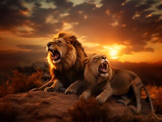 Könige der Savanne: Die brüllenden Löwen