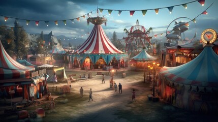 Fototapeta premium carnival at night Ai generative HD 8K wallpaper Stock Photographic Image