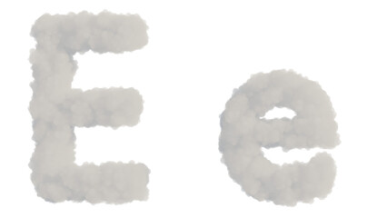 isolated cut out cloud alphabet 3d render, best use for make a custom text.