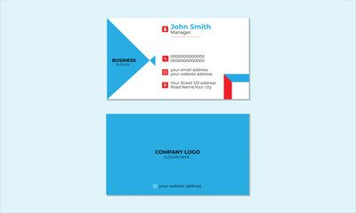 business card design . double sided business card template modern and clean style.