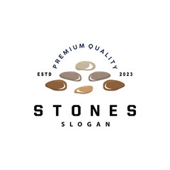 Stone Logo, Premium Elegant Design, Stone Balance Vector, Stepping Rock Walking Icon Illustration Design