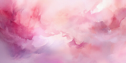 Fototapeta premium Abstract pink watercolor background. Watercolor painting, digital art painting