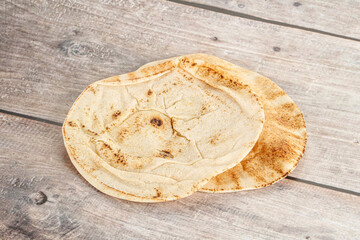 Traditional eastern round pita bread
