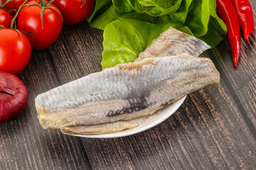 Herring fillet in the oil