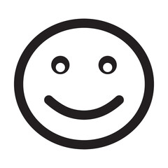 Smiley face icon vector on white background