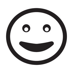 Smiley face icon vector on white background