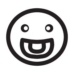 Fototapeta premium Smiley face icon vector on white background