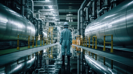 Obraz premium Nuclear Power Plant Water Decontamination Centre