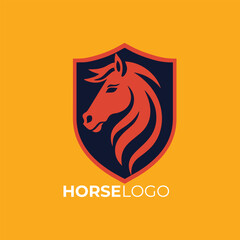 Horse in Shield logo for a Hotel, Finance, Investment, Sport Club, or any Luxury Image Business