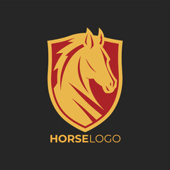 Horse in Shield logo for a Hotel, Finance, Investment, Sport Club, or any Luxury Image Business