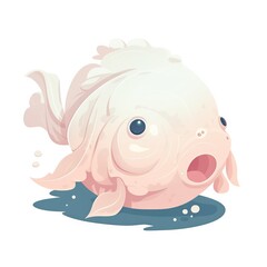  a fish with its mouth open and water around it's head, with bubbles coming out of it's mouth and water around it's body.  generative ai