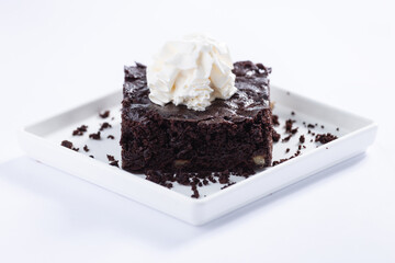 Brownie com chantily