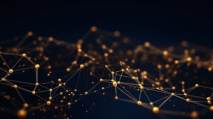 network connection structure 3d luxury navy blue