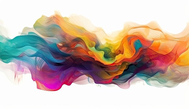 Motion Color drop in water,Ink swirling in ,Colorful ink abstraction.Fancy Dream Cloud of ink under water,illustration Generative AI