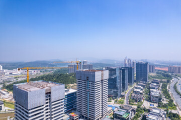 Architectural environment landscape of office buildings in industrial parks