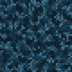 Seamless urban navy camouflage pattern. The pixel pattern in the foreground