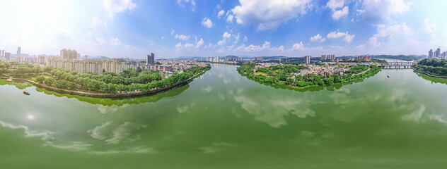 Scenery of Zengjiang River Bay, Zengcheng District, Guangzhou, China