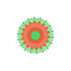 Colourful kaleidoscope flower, art design illustration