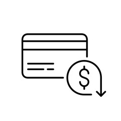 Credit card with cash back reward program. Pixel perfect, editable stroke icon