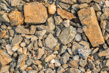 real small stone on the ground.