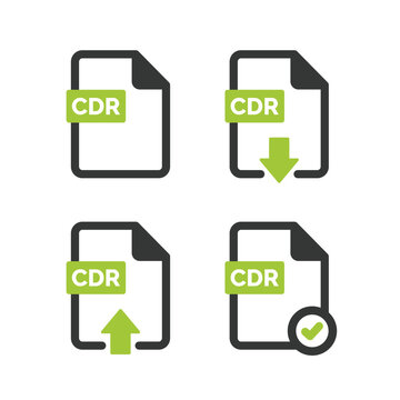 CDR file icon isolated on white background
