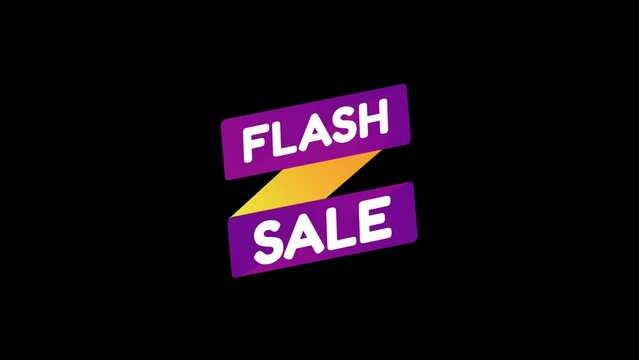 animation flash sale shopping colorful symbol transparent background 